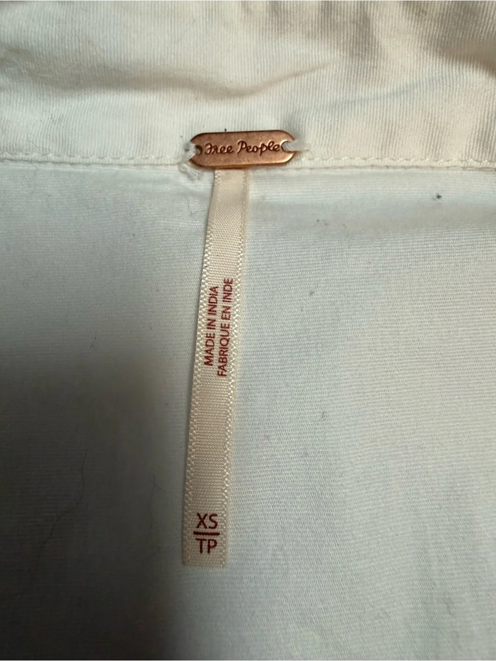 NWT Free People marvelous Mia long sleeve Button-Front Ivory Mini Shirt Dress XS - Picture 11 of 16